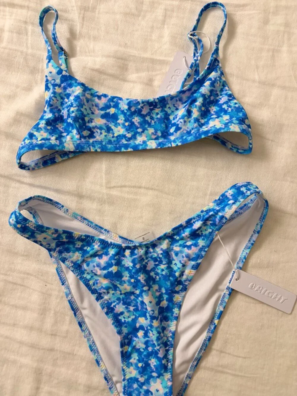 NWT Blue flower print bikini by Bright